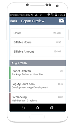 Time Tracking Report Preview