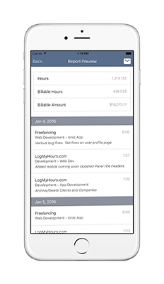 Time Tracking Report Preview